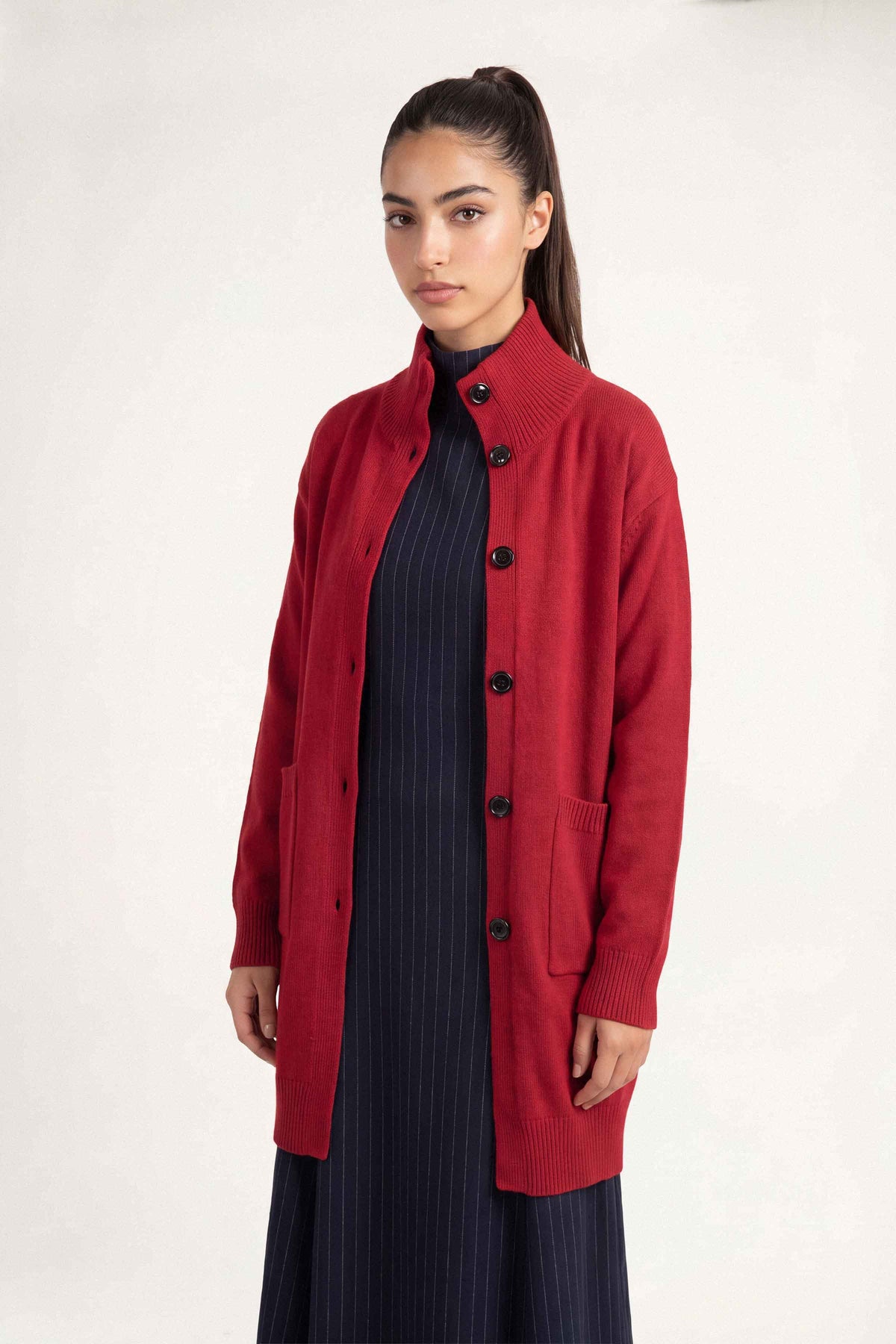 Maroon Long Sweater-1719100122