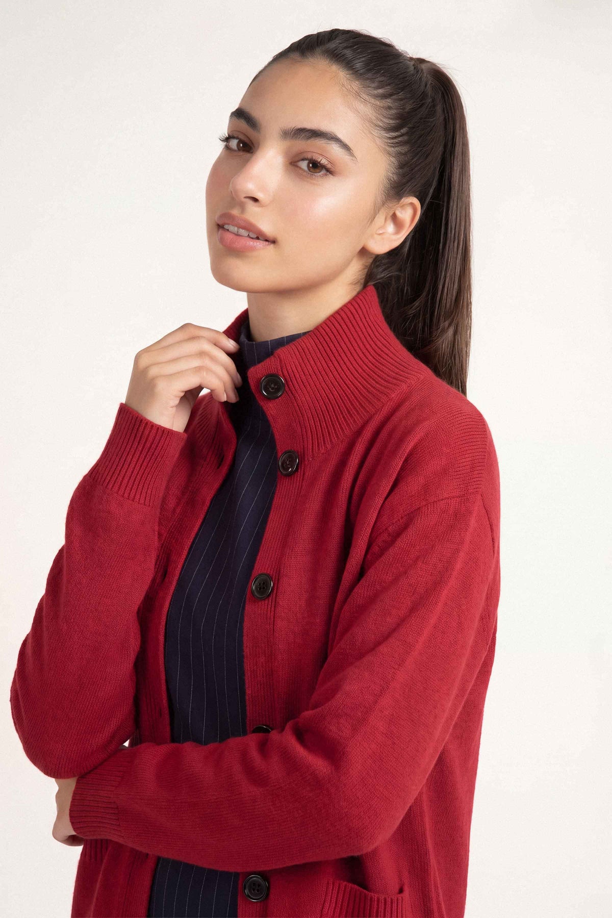 Maroon Long Sweater-1719100122