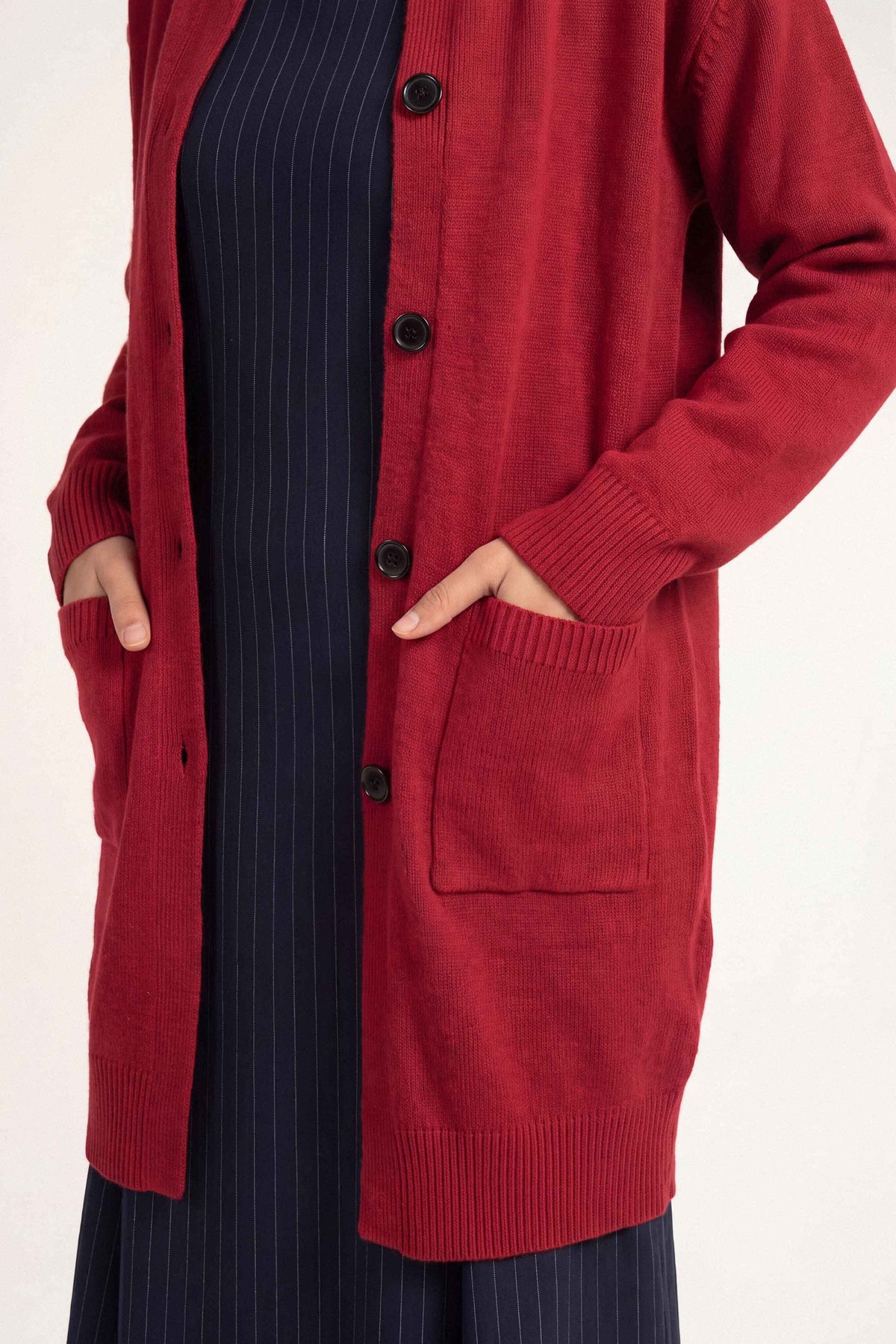 Maroon Long Sweater-1719100122