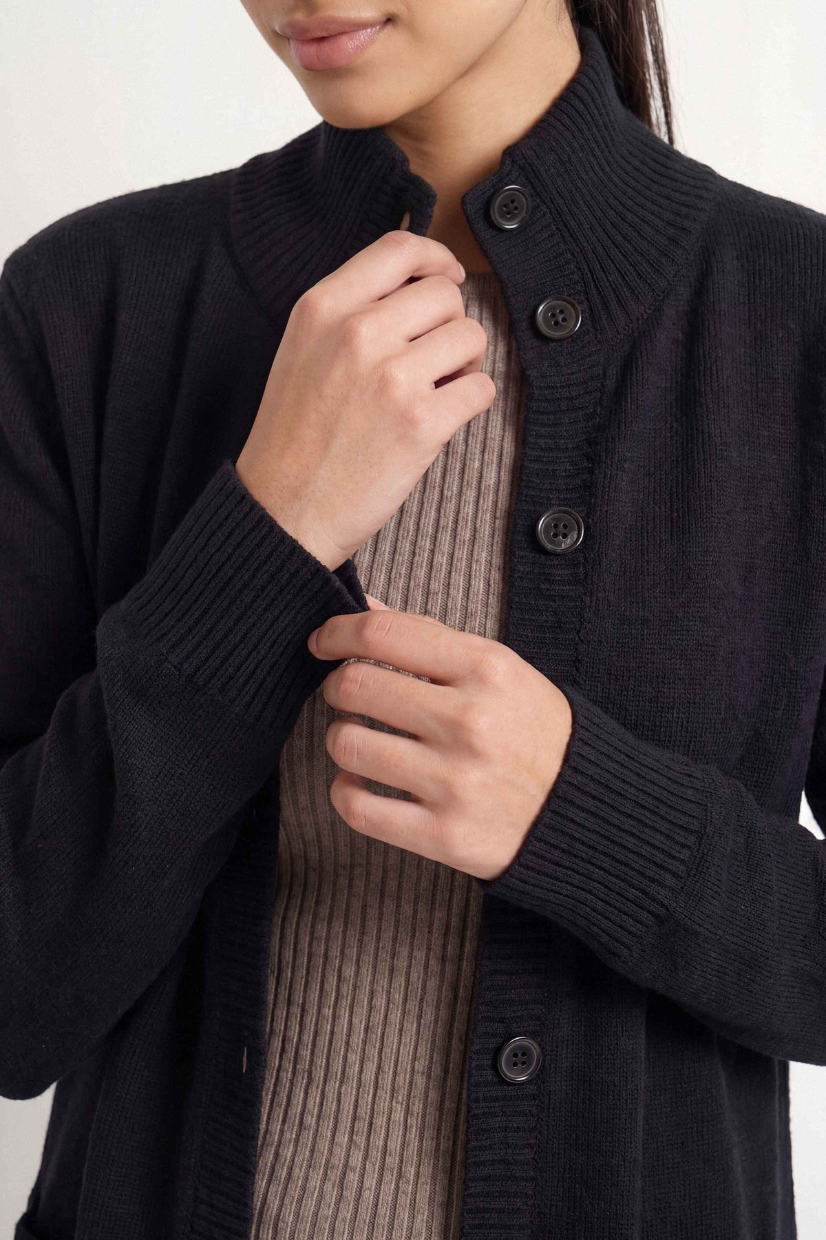 Black Long Sweater-1719110103