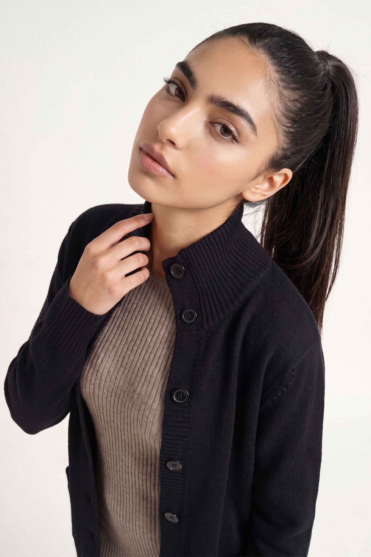 Black Long Sweater-1719110103