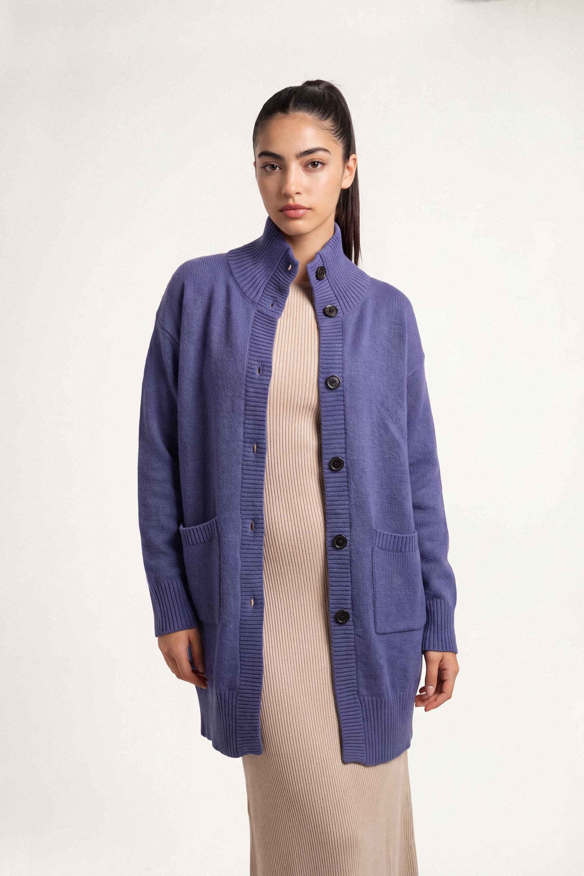 Navy Long Sweater-1719110121
