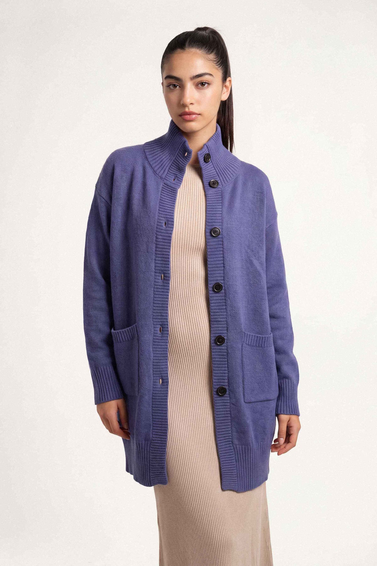 Navy Long Sweater-1719110121