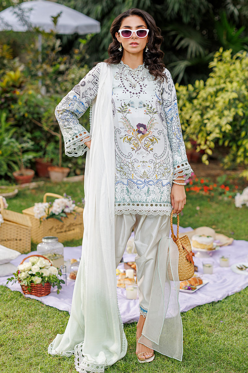 Crema Shirt And Dupatta