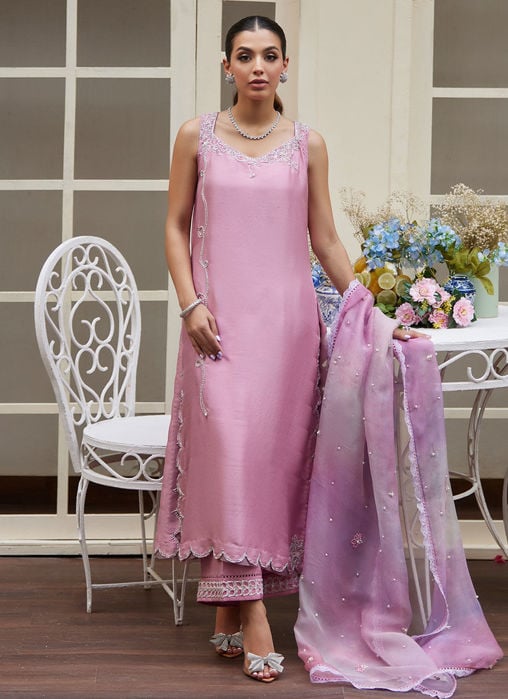 Luz Magenta Shirt And Dupatta