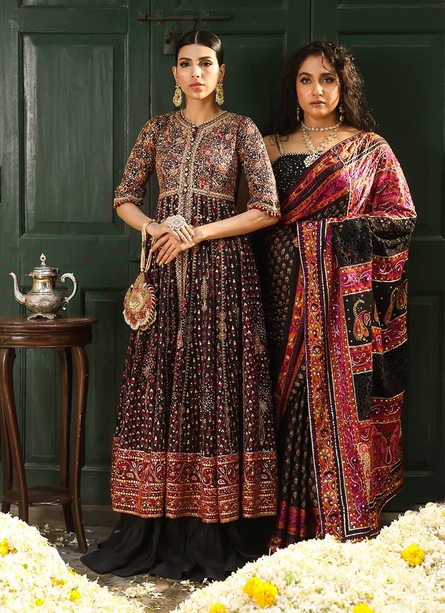 Ruthie Black Silk Saree