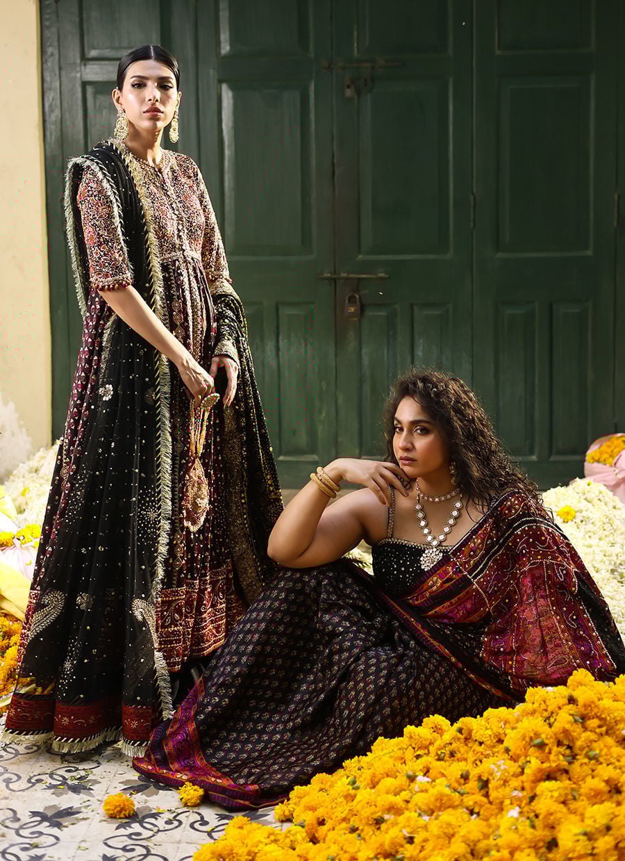 Ruthie Black Silk Saree