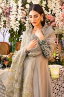 Pebble Grey Kalidaar And Dupatta with Modern Styling | AJ