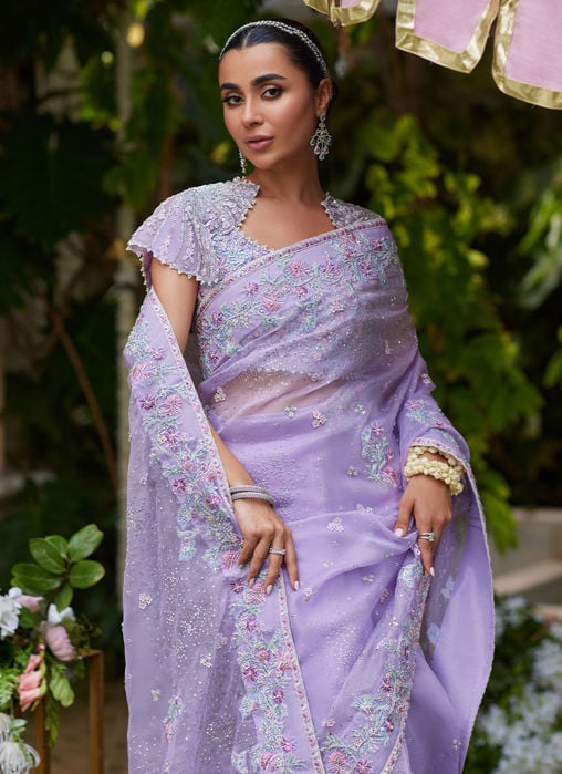 Raya Magenta Front Open Kalidaar