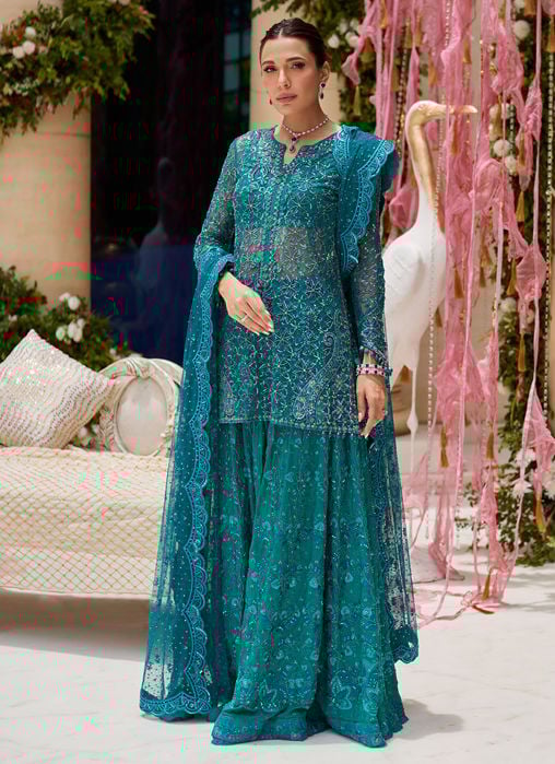 Nihal Teal Kurta