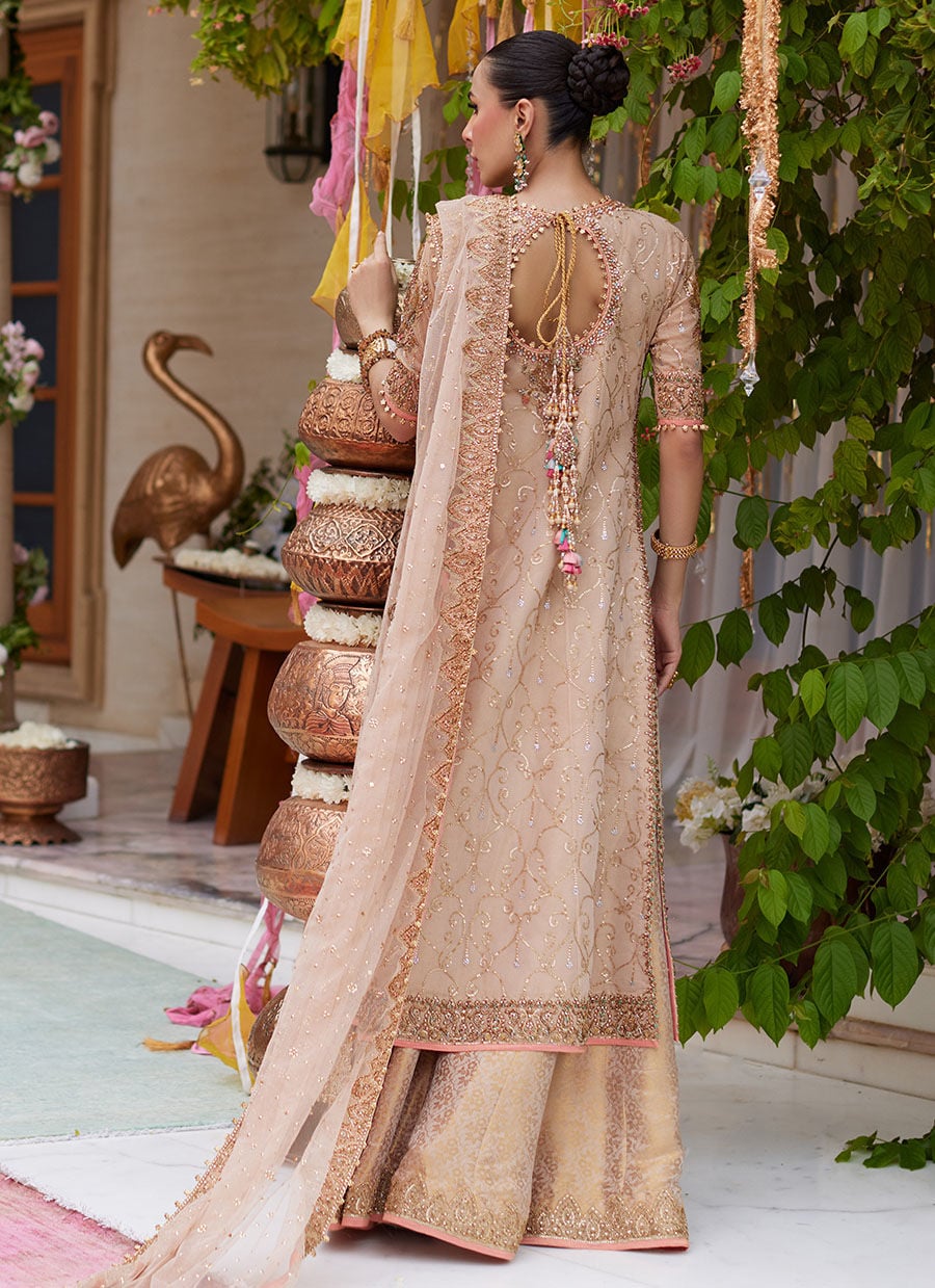 Elaya Light Gold Panelled Shirt