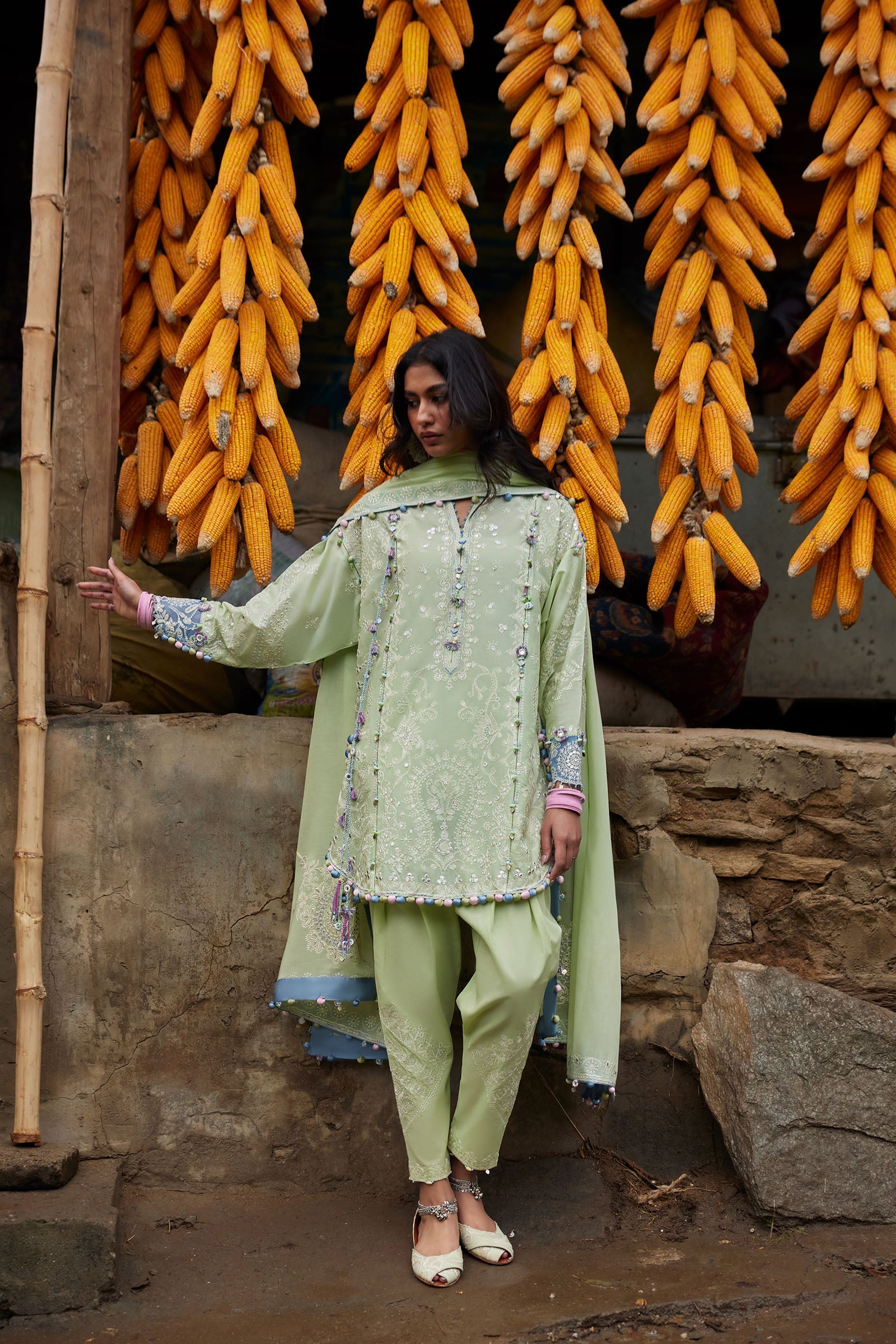 3 Piece - Embroidered Jacquard Suit