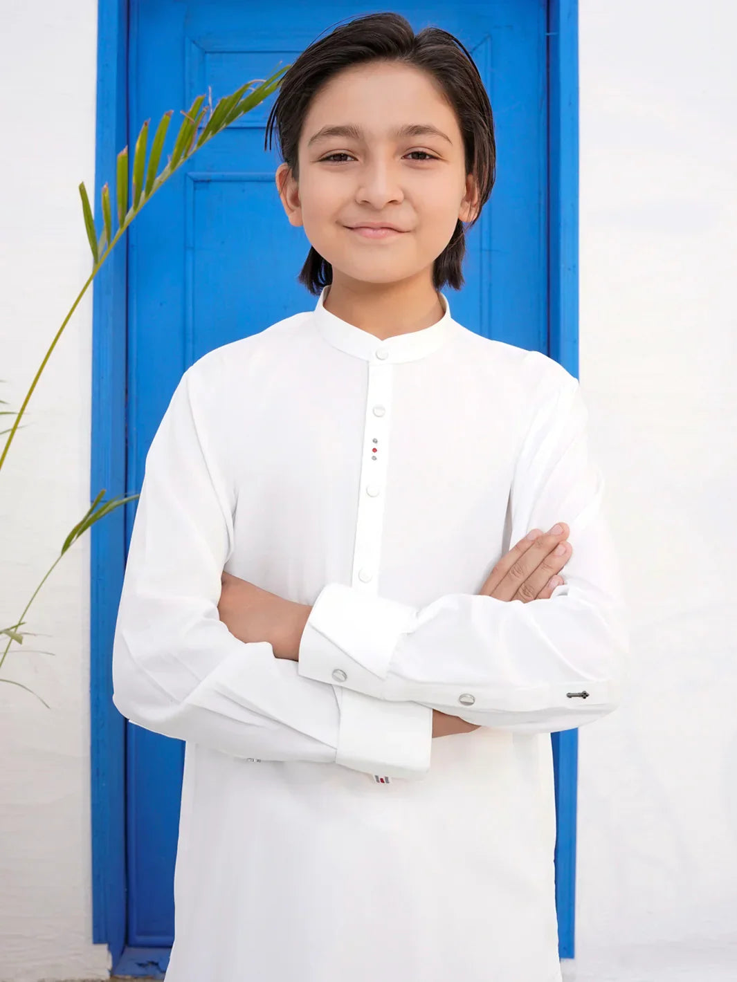 White Blended Kameez Shalwar - ALTET-KS-001-R2