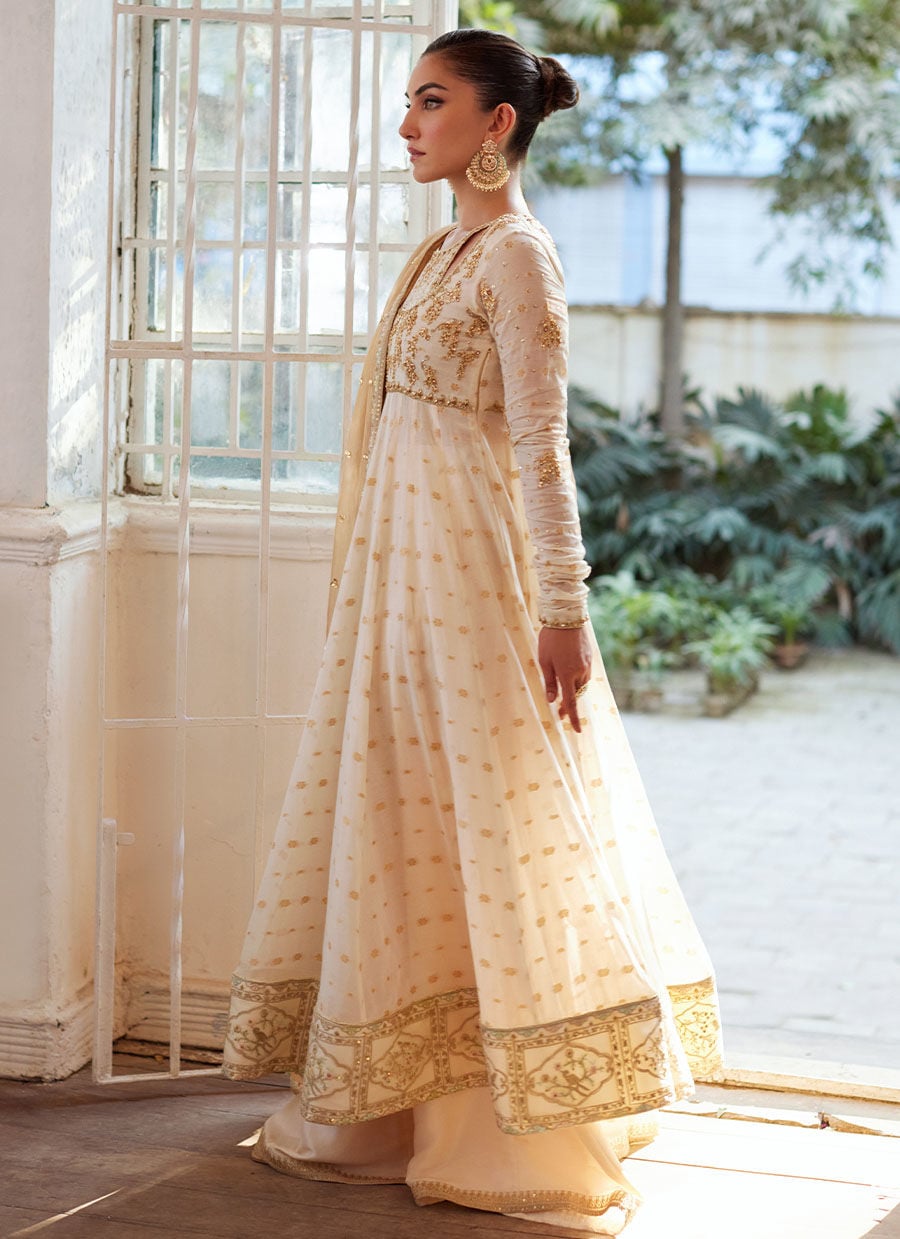 Simee Ivory Kalidaar And Dupatta