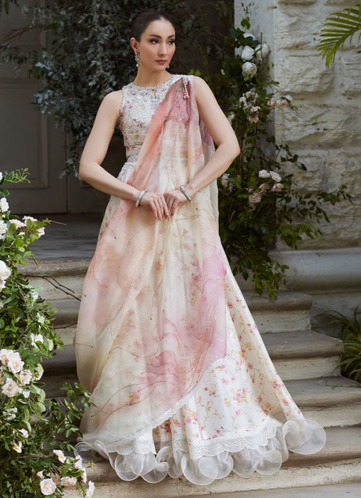 Anisa Apple Green Kalidaar And Dupatta