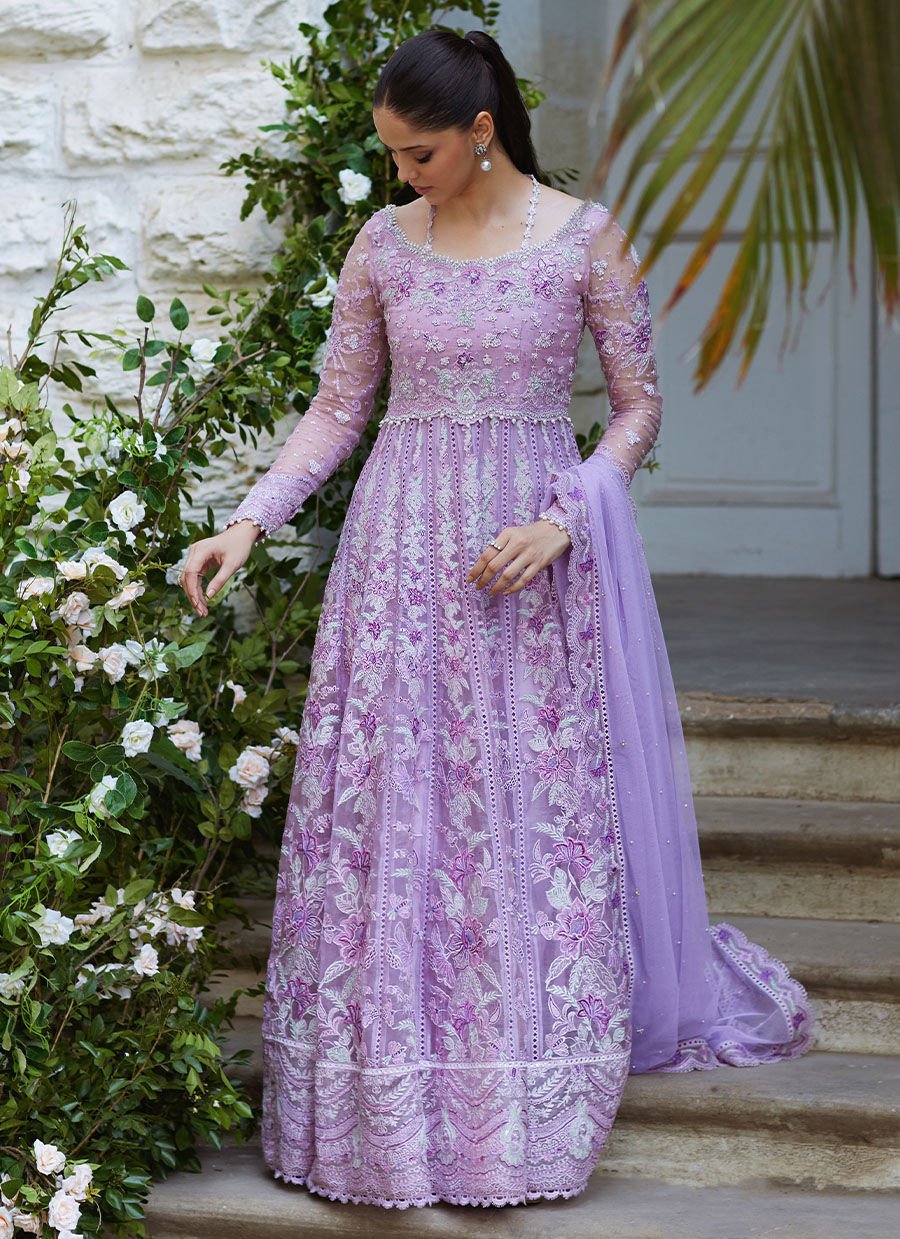 Shireena Lavender Kalidaar And Dupatta