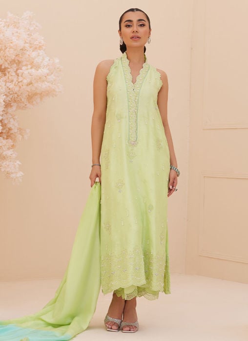 Afra Teal Kalidaar And Dupatta