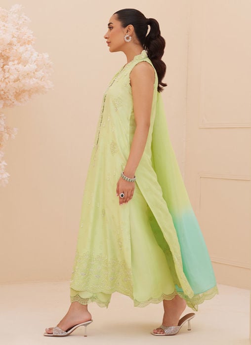 Afra Teal Kalidaar And Dupatta