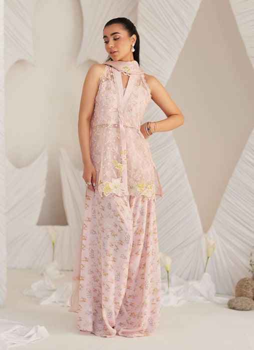 Luz Magenta Shirt And Dupatta