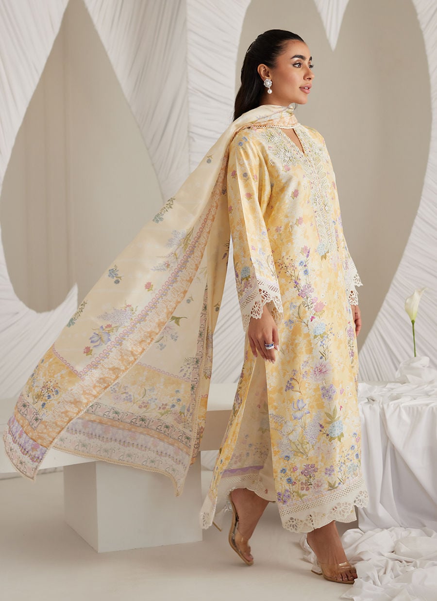 Gemma Lemon Shirt And Dupatta
