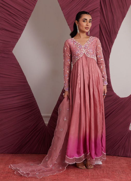 Cisel Pink Shirt And Dupatta