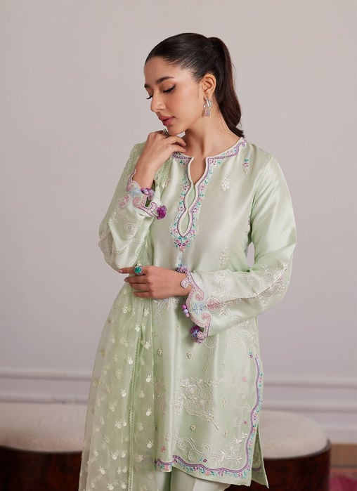 Ruya Emerald Shirt And Dupatta