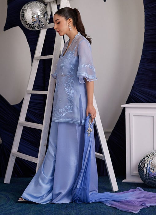 Ayda Sea Green Shirt And Dupatta