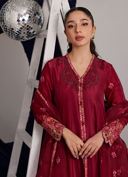 Layla Peach Shirt And Dupatta