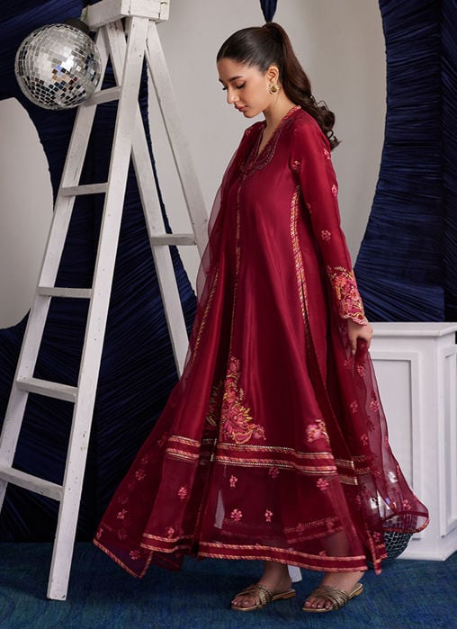 Layla Peach Shirt And Dupatta