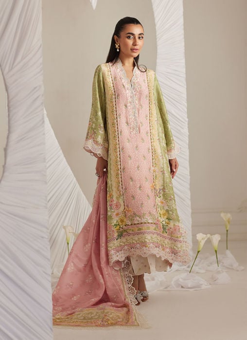 Amora Ivory Shirt, Pants And Dupatta