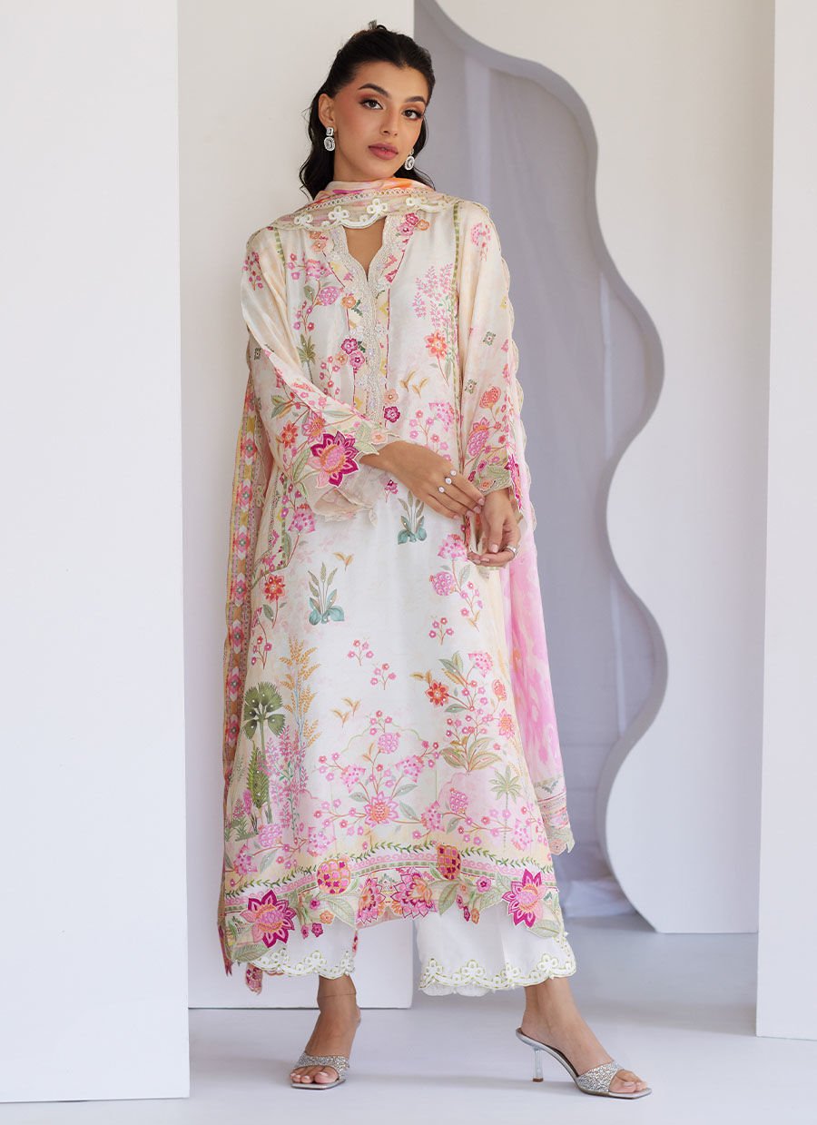 Faye Ivory Shirt And Dupatta