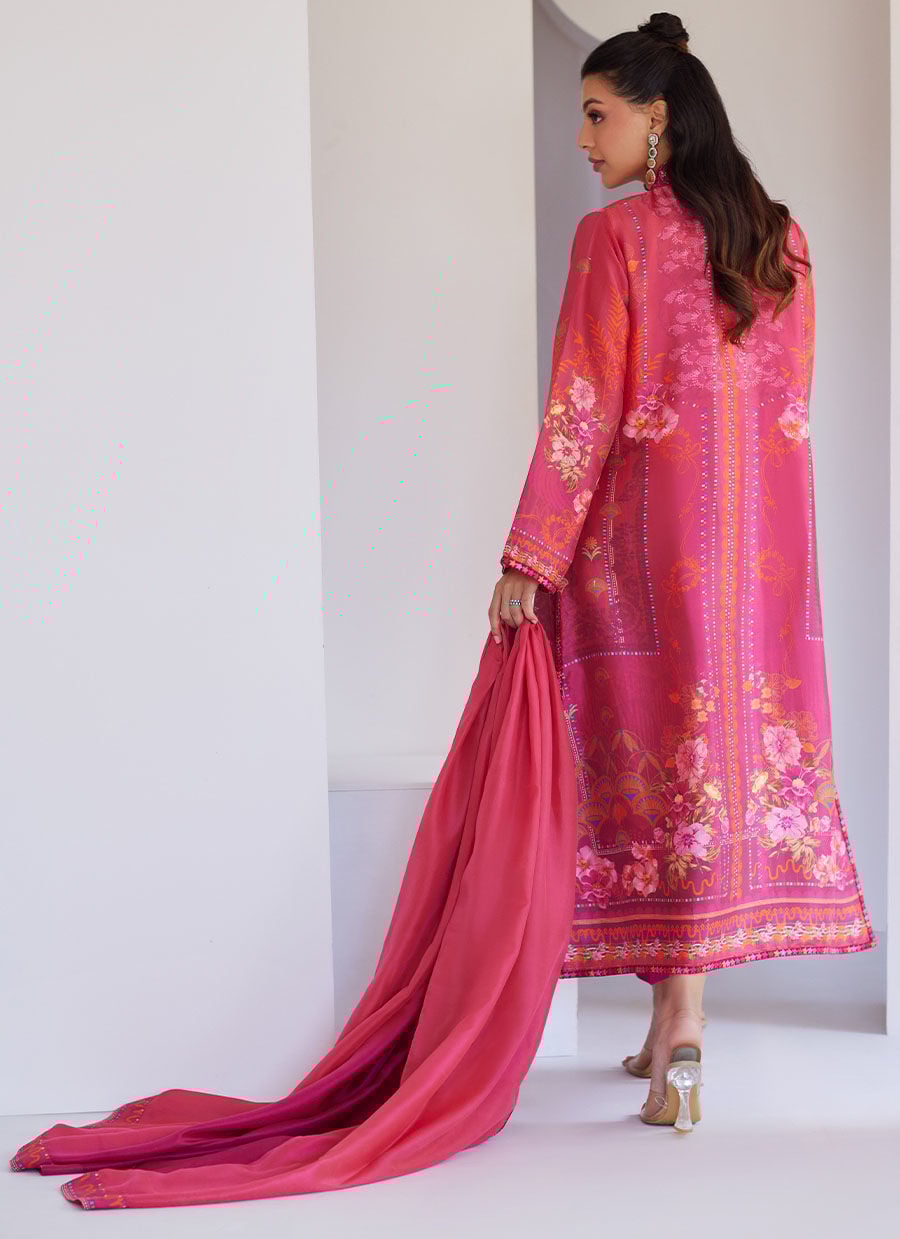 Alira Crimson Shirt And Dupatta