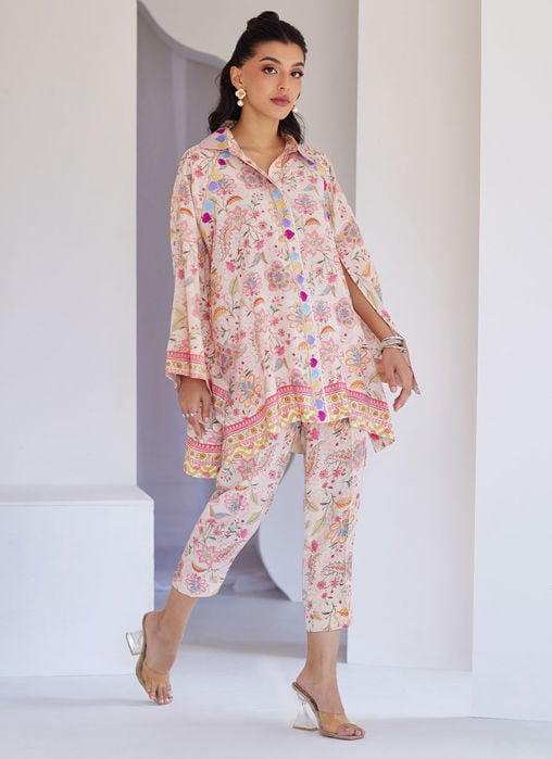 Mona Blush Shirt And Dupatta