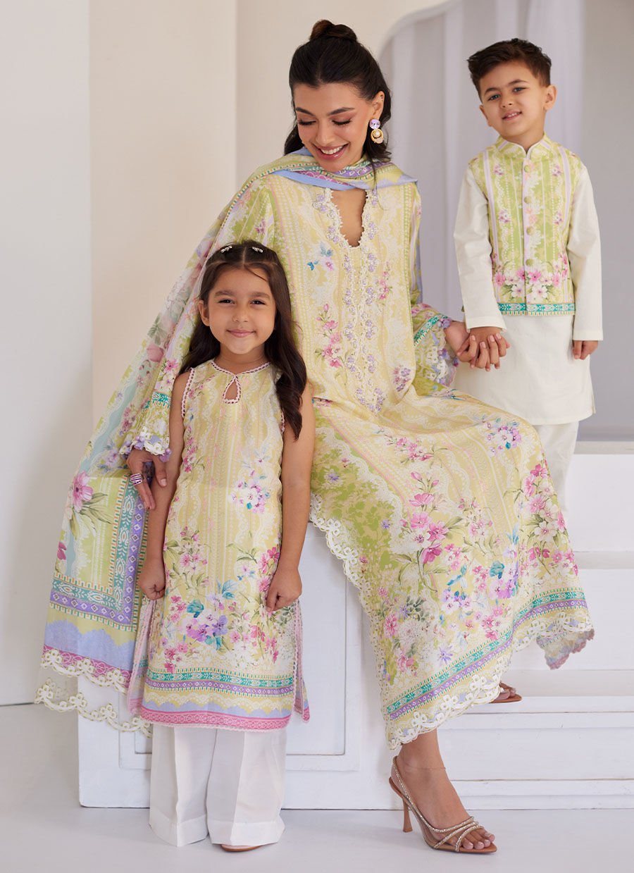 Elowyn Kiwi Shirt And Dupatta