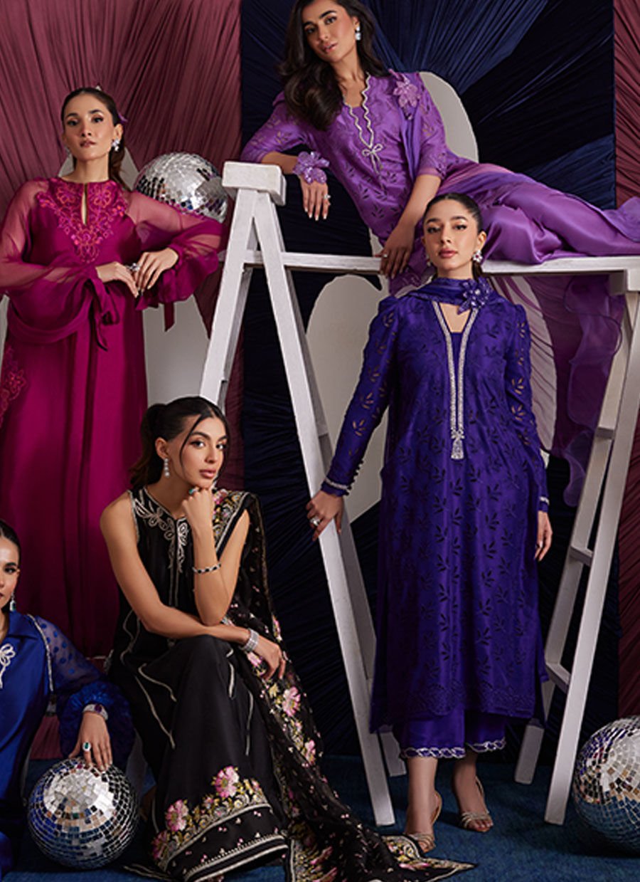 Illy Grape Shirt Dupatta With Loose Shalwar