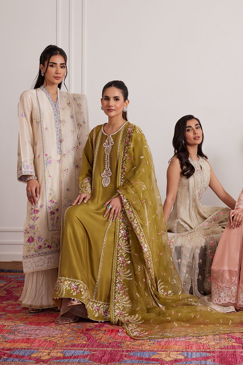 Everly Cream Shirt, dupatta and pants