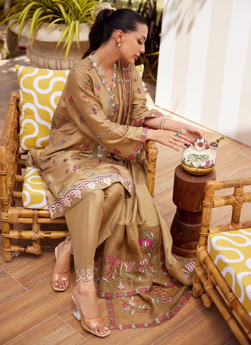 Amora Blush Shirt Loose Pants And Dupatta