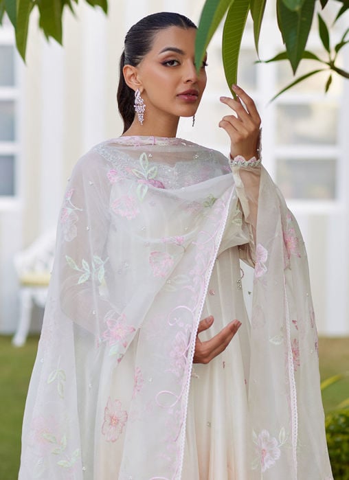 Clem Lilac Kalidaar And Dupatta