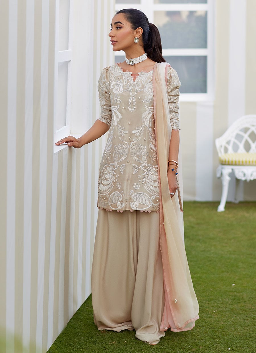 Danika Sand Shirt And Dupatta