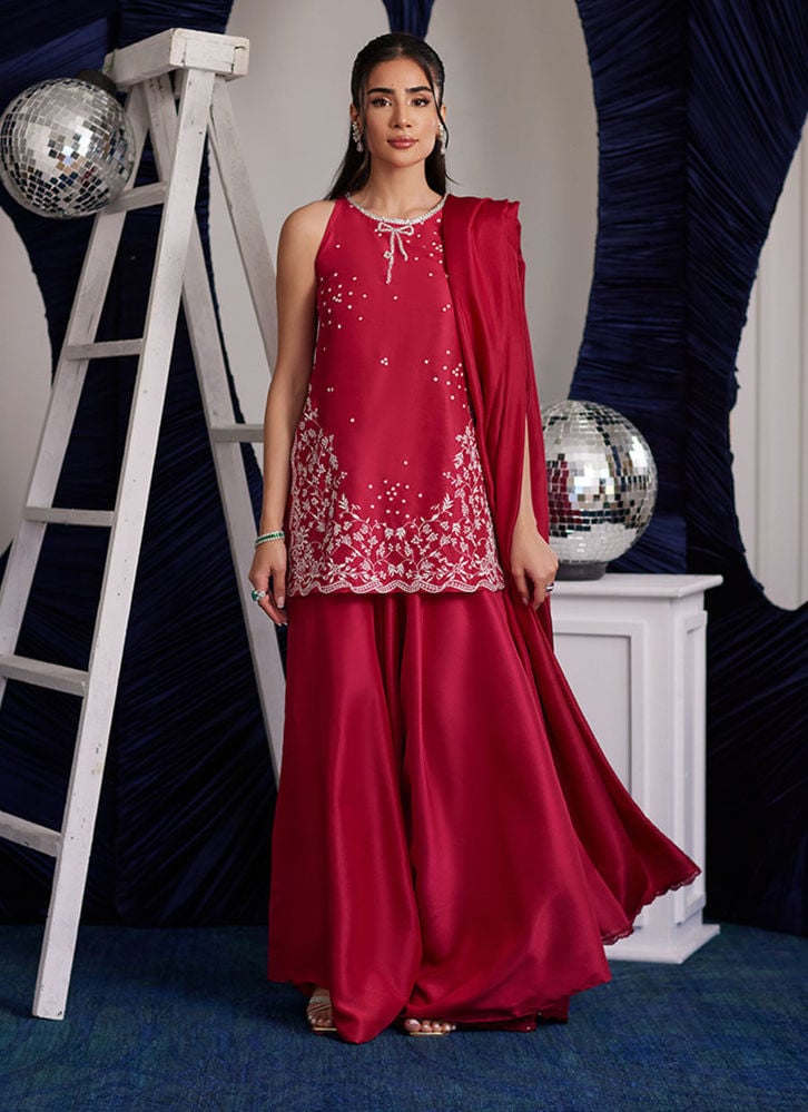 Izzy Hot Pink Shirt, Pants And Dupatta