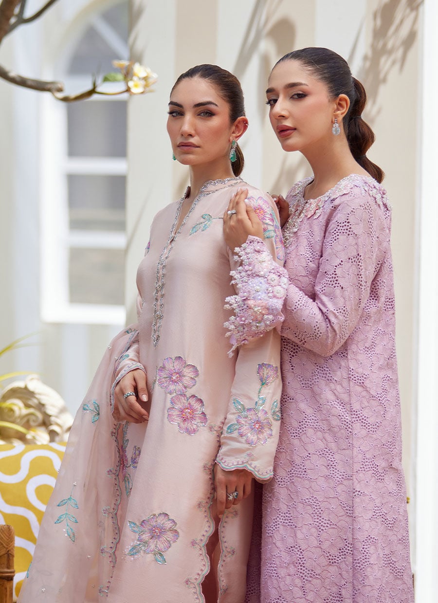 Vera Pink Shirt, Dupatta And Pants