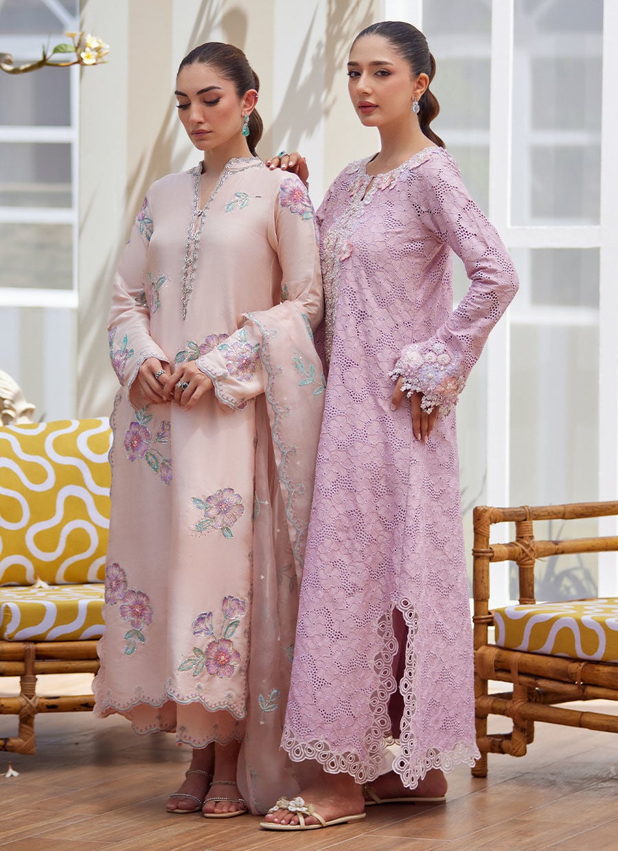 Vera Pink Shirt, Dupatta And Pants