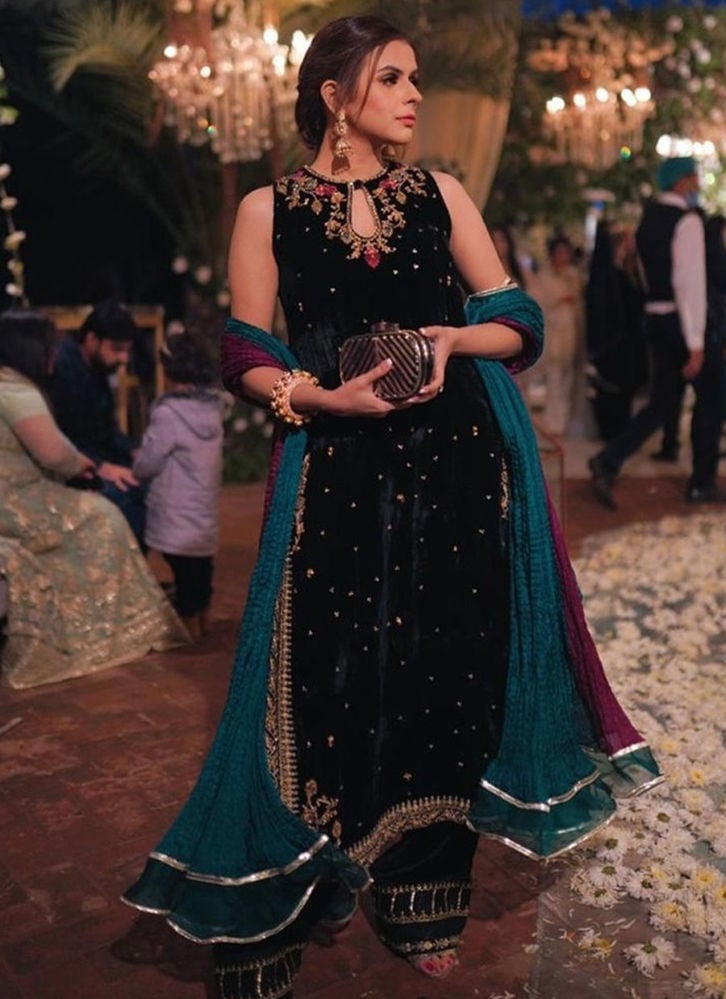Waliya Najib in our Kyra Velvet Ensemble