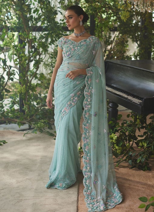 Asel Aqua Lehenga Choli