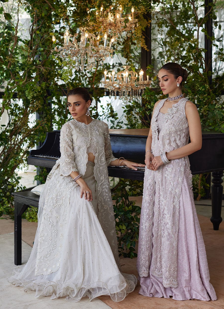 Vanika Ivory Organza Jacket