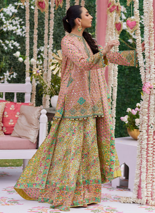 Alvira Ivory Short Shirt And Lehnga