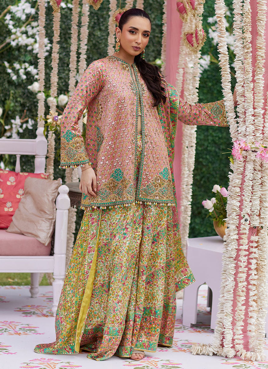 Shae Blockprinted Dhaka And Short Jacket