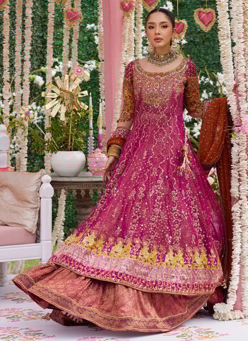 Nura Magenta Shirt And Dupatta