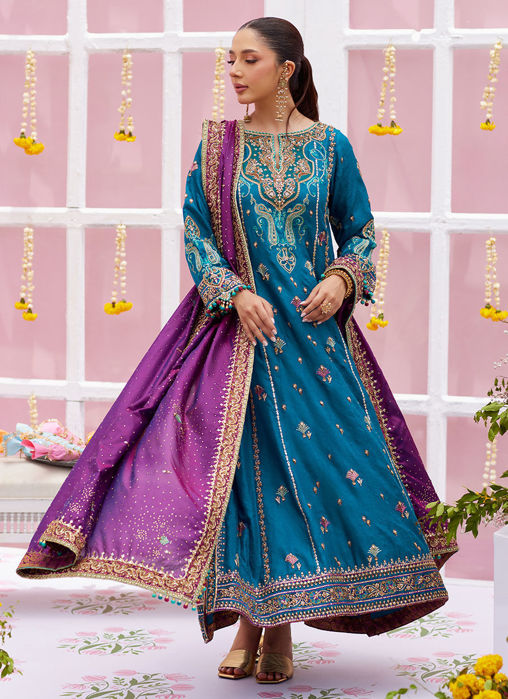 Ayelina Teal Lehnga Choli