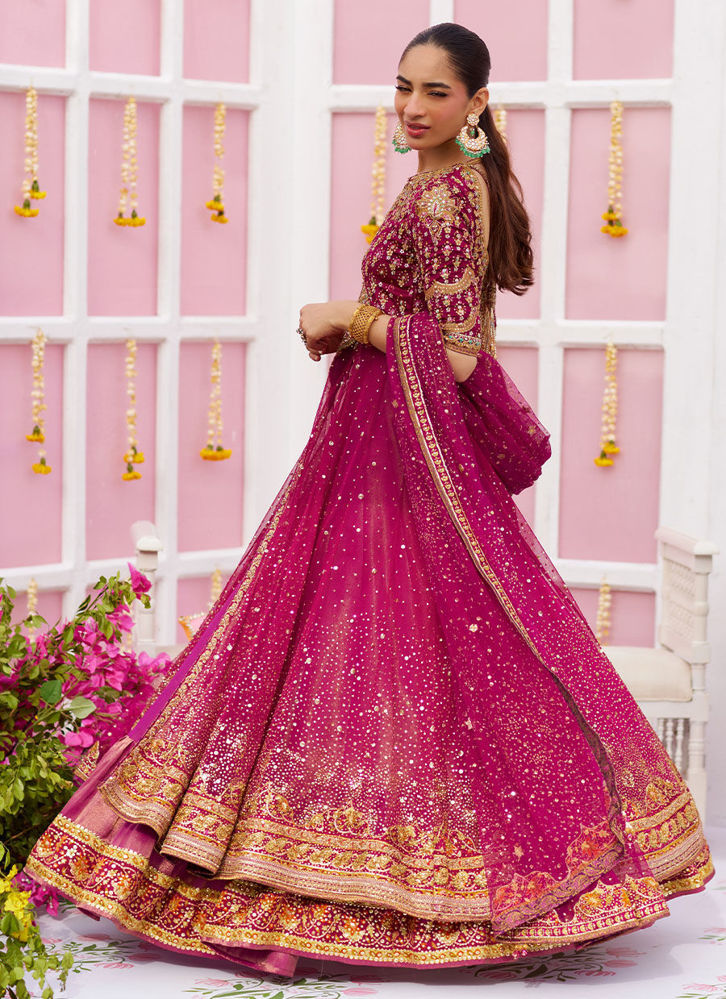 Nura Magenta Shirt And Dupatta